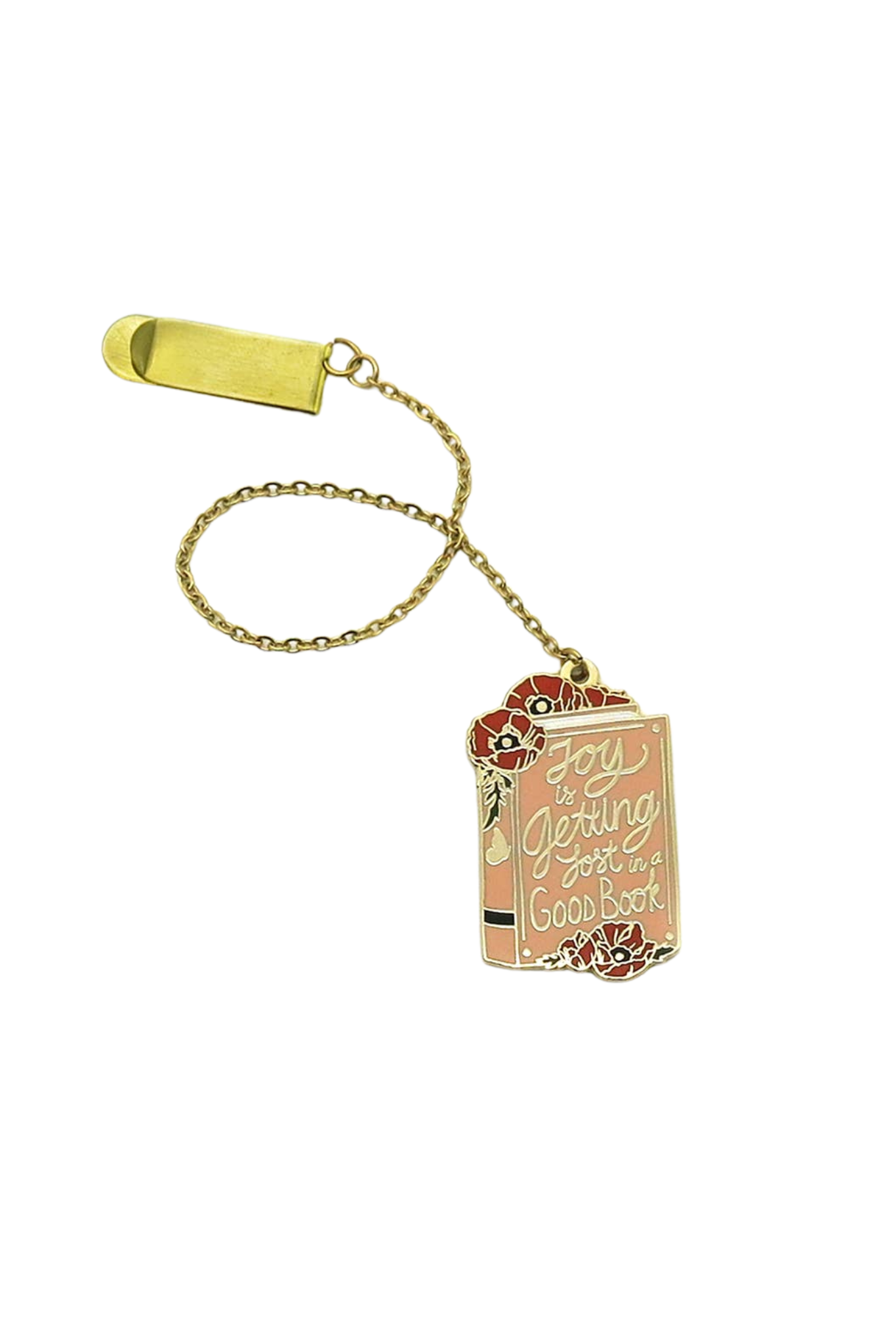 Floral Book Enamel Bookmark
