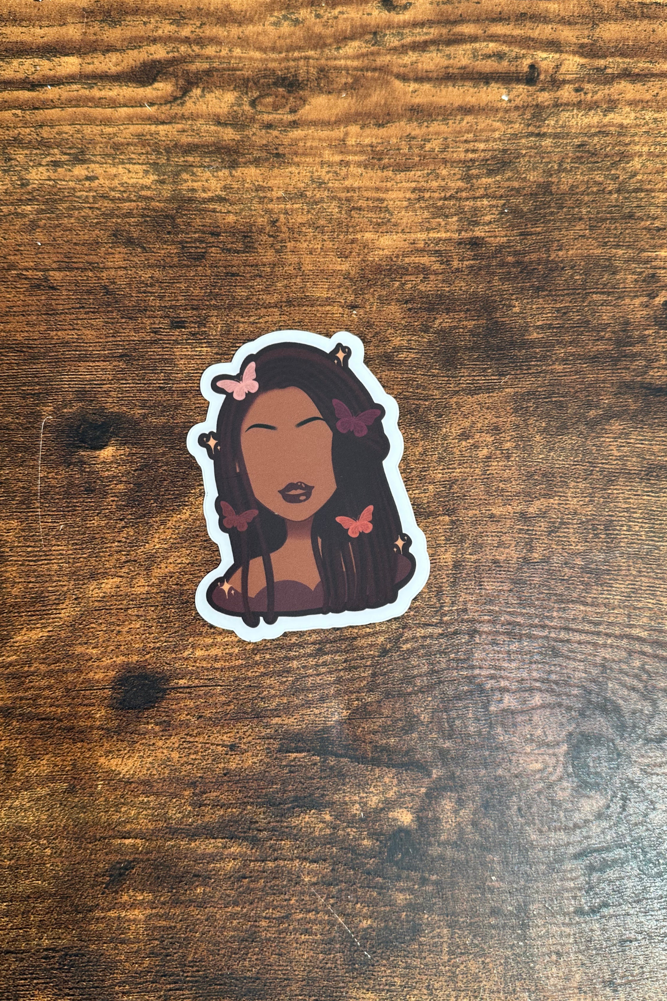Butterfly Locs Vinyl Sticker