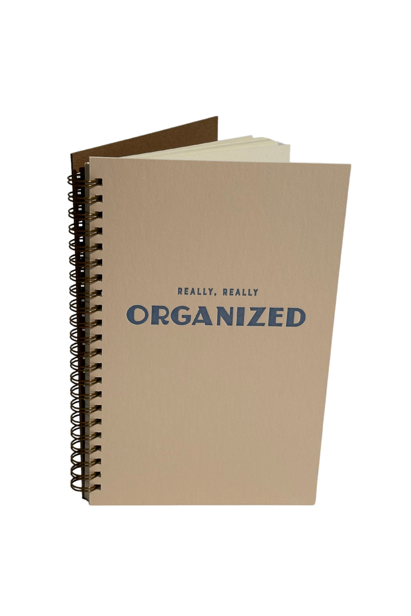 A Really Really Organized Undated Weekly Planner Journal with a French Vanilla cover, featuring scheduling, checklists, and lined journal pages for notes.
