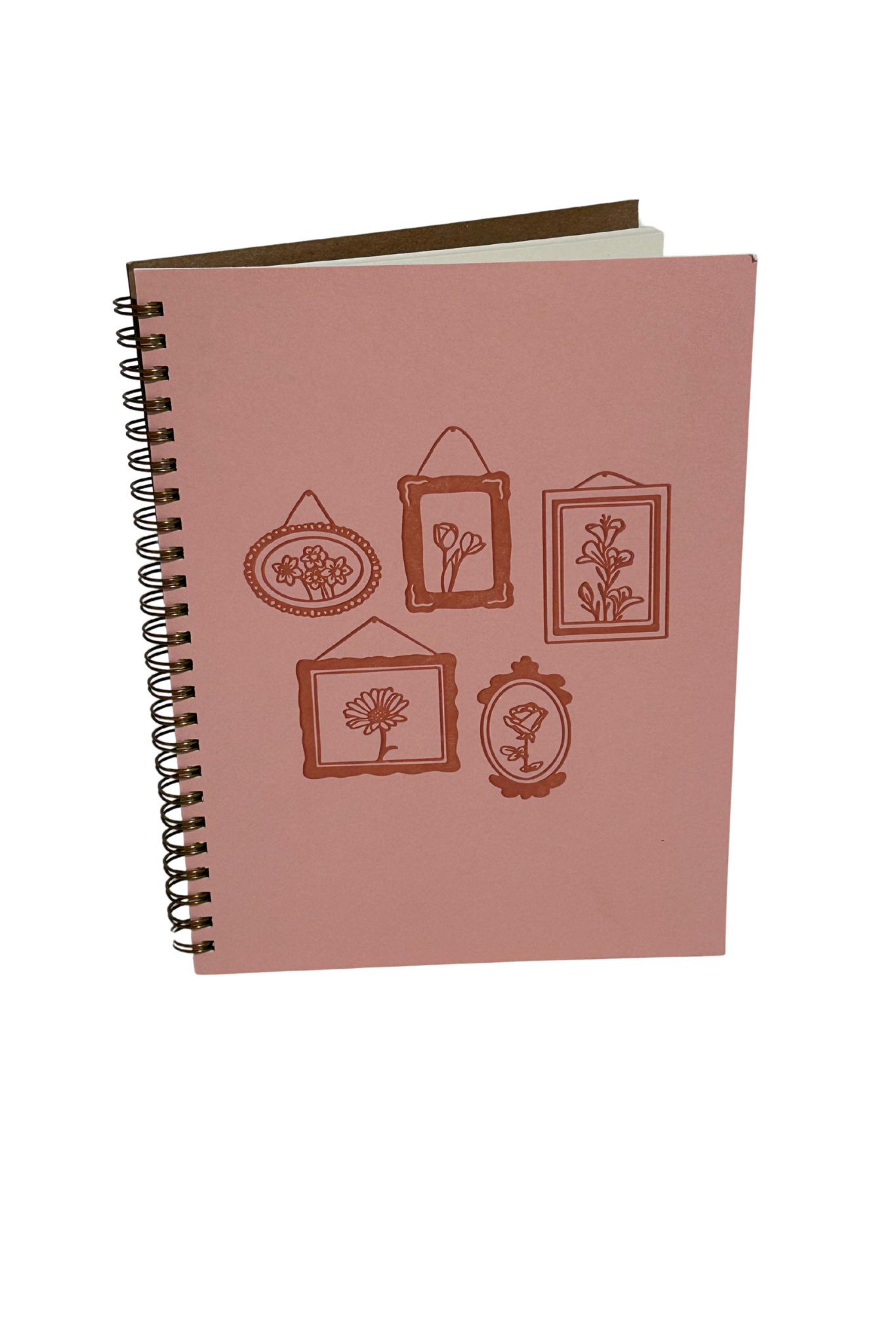 A Gallery Wall Journal with 70 lined pages, perfect for writing, sketching, and showcasing creativity, featuring a bronze wire-O binding and off-white paper.