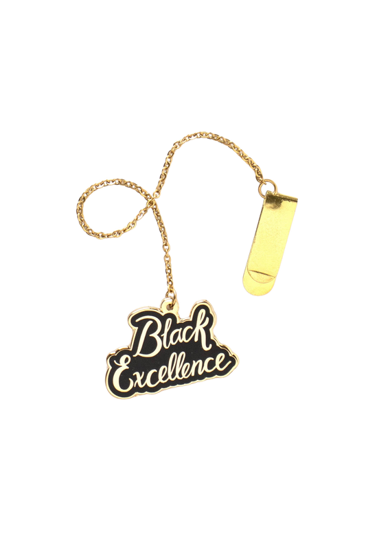 Black Excellence Enamel Bookmark