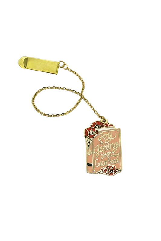 Floral Book Enamel Bookmark
