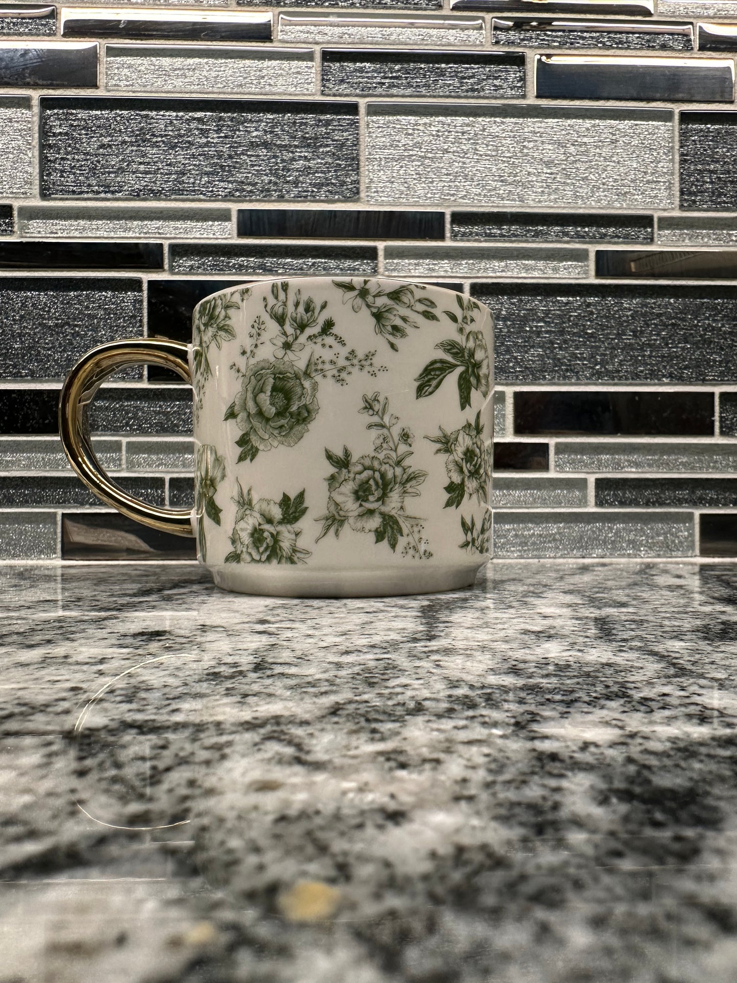 Green Delft Coffee Mug